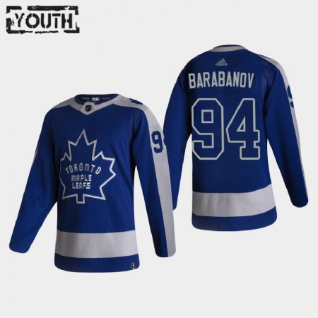 Camisola Toronto Maple Leafs Alexander Barabanov 94 2020-21 Reverse Retro Authentic - Criança